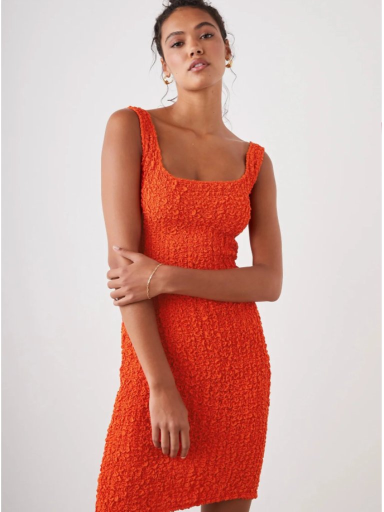 Rails Crinkle Julie Dress In Cherry - Xs